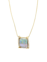 14k Opal Diamond Pendant Necklace Fine Jewelry arcadeshops.com