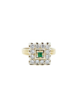 18k Diamond Emerald Ring Fine Jewelry arcadeshops.com