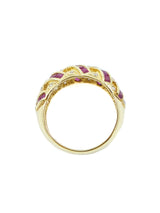 18k Ruby and Diamond Basketweave Ring Fine Jewelry arcadeshops.com