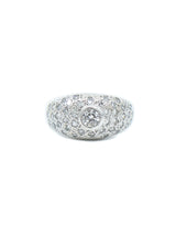 18k White Gold Diamond Dome Ring Fine Jewelry arcadeshops.com
