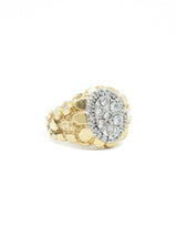 14k Gold Nugget And Diamond Ring Fine Jewelry arcadeshops.com