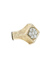 14k Gold Diamond Box Signet Ring Fine Jewelry arcadeshops.com