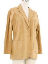 2000s Prada Tan Notched Collar Blazer Jacket arcadeshops.com