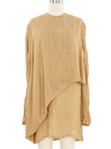 1980s Giorgio Armani Bronze Asymmetrical Tunic Top arcadeshops.com