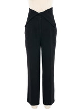 2013 Celine Foldover Tapered Crepe Trousers Bottom arcadeshops.com