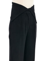 2013 Celine Foldover Tapered Crepe Trousers Bottom arcadeshops.com