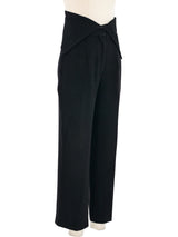 2013 Celine Foldover Tapered Crepe Trousers Bottom arcadeshops.com