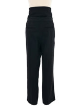 2013 Celine Foldover Tapered Crepe Trousers Bottom arcadeshops.com