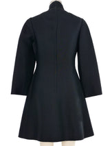 1950s Pleated Mock Neck Dress Dress arcadeshops.com