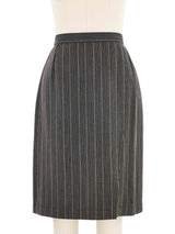 1998 Thierry Mugler Wool Stripe Skirt Suit Suit arcadeshops.com