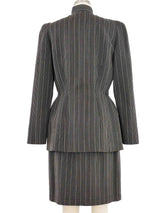 1998 Thierry Mugler Wool Stripe Skirt Suit Suit arcadeshops.com
