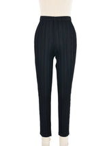 Issey Miyake Black Pleats Please Cropped Pants Bottom arcadeshops.com