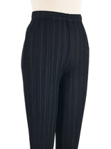 Issey Miyake Black Pleats Please Cropped Pants Bottom arcadeshops.com