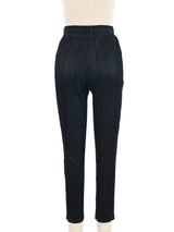 Issey Miyake Black Pleats Please Cropped Pants Bottom arcadeshops.com