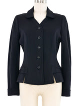 2000s Christian Dior Black Wool Suit Jacket arcadeshops.com