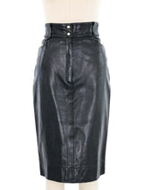 1980s Alaia Leather Skirt Bottom arcadeshops.com