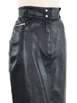 1980s Alaia Leather Skirt Bottom arcadeshops.com