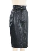 1980s Alaia Leather Skirt Bottom arcadeshops.com