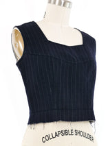 2000 Comme des Garcons Pinstripe Bustier Top arcadeshops.com