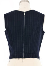 2000 Comme des Garcons Pinstripe Bustier Top arcadeshops.com