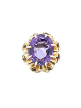 18k Gold Flower Purple Stone Ring Fine Jewelry arcadeshops.com