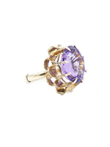 18k Gold Flower Purple Stone Ring Fine Jewelry arcadeshops.com