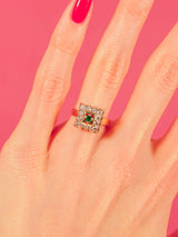 18k Diamond Emerald Ring Fine Jewelry arcadeshops.com