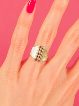 14k Diamond Cut Raised Channel Ring Fine Jewelry arcadeshops.com