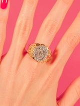 14k Gold Nugget And Diamond Ring Fine Jewelry arcadeshops.com