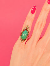1960s Turquoise Cabochon Ring Fine Jewelry arcadeshops.com