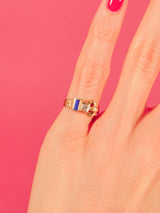 14k Diamond And Lapiz Buckle Ring Fine Jewelry arcadeshops.com