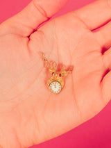 14k Elk Enamel Clock Charm Fine Jewelry arcadeshops.com