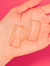 14k Rectangular Hoop Earrings Fine Jewelry arcadeshops.com