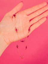 14k Garnet Chain Necklace Fine Jewelry arcadeshops.com