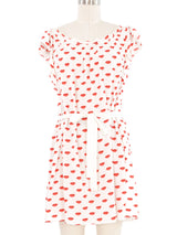 2012 Prada Lips Print Crepe Dress Dress arcadeshops.com