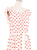 2012 Prada Lips Print Crepe Dress Dress arcadeshops.com