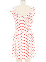 2012 Prada Lips Print Crepe Dress Dress arcadeshops.com