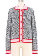 Escada Zig Zag Cardigan Top arcadeshops.com