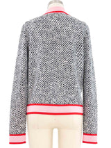 Escada Zig Zag Cardigan Top arcadeshops.com