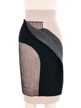 Jean Paul Gaultier Mixed Knit Skirt Bottom arcadeshops.com
