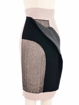 Jean Paul Gaultier Mixed Knit Skirt Bottom arcadeshops.com