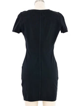 Alaia Black Knit Henley Dress Dress arcadeshops.com