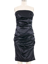 2000s Dolce & Gabbana Ruched Strapless Dress Dress arcadeshops.com