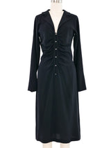 2002 Gucci Ruched Waist Silk Shirt Dress Dress arcadeshops.com
