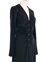 2002 Gucci Ruched Waist Silk Shirt Dress Dress arcadeshops.com