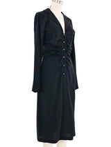 2002 Gucci Ruched Waist Silk Shirt Dress Dress arcadeshops.com