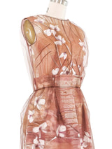 2008 Dolce & Gabbana Hand Painted Floral Silk Organza Dress Dress arcadeshops.com