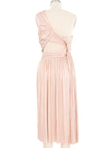 Givenchy Baby Pink Pleated One Shoulder Jersey Dress Dress arcadeshops.com
