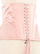 Dolce & Gabbana Pink Silk Corset Waist Belt Accessory arcadeshops.com