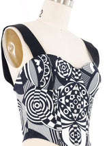 1992 Gianni Versace Geometric Bustier Top arcadeshops.com